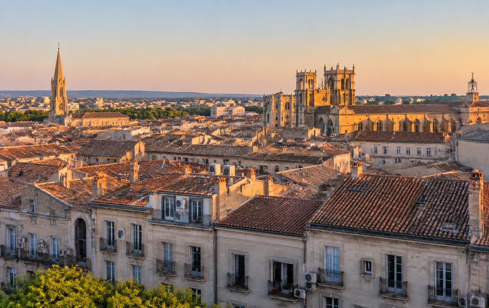 Unités de climatisation installées sur un immeuble à Montpellier